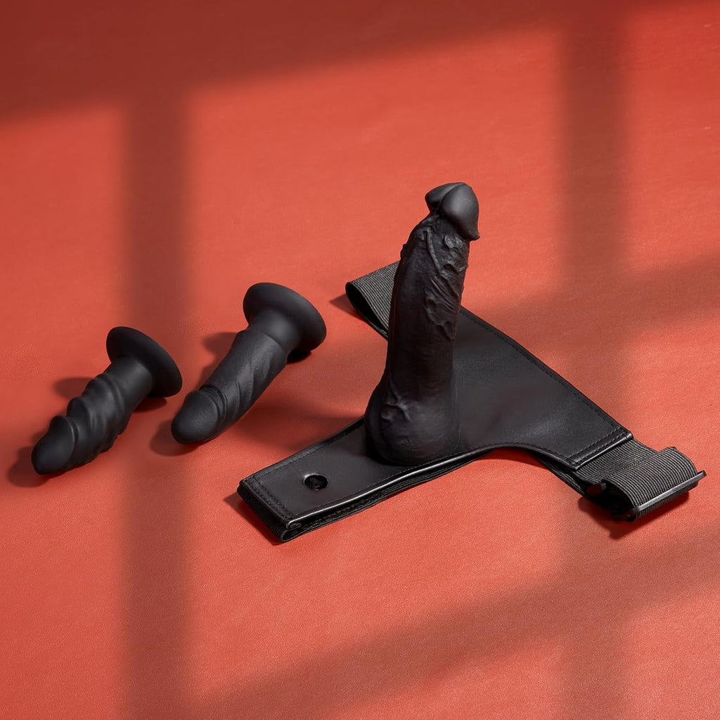 TriNova Triple Strap-On Harness with 3 Dildos