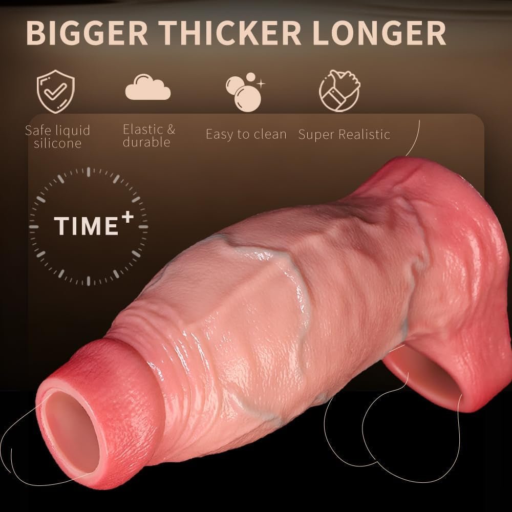GirthMax Large Penis Sleeve 2.5” Girth Silicone Extender