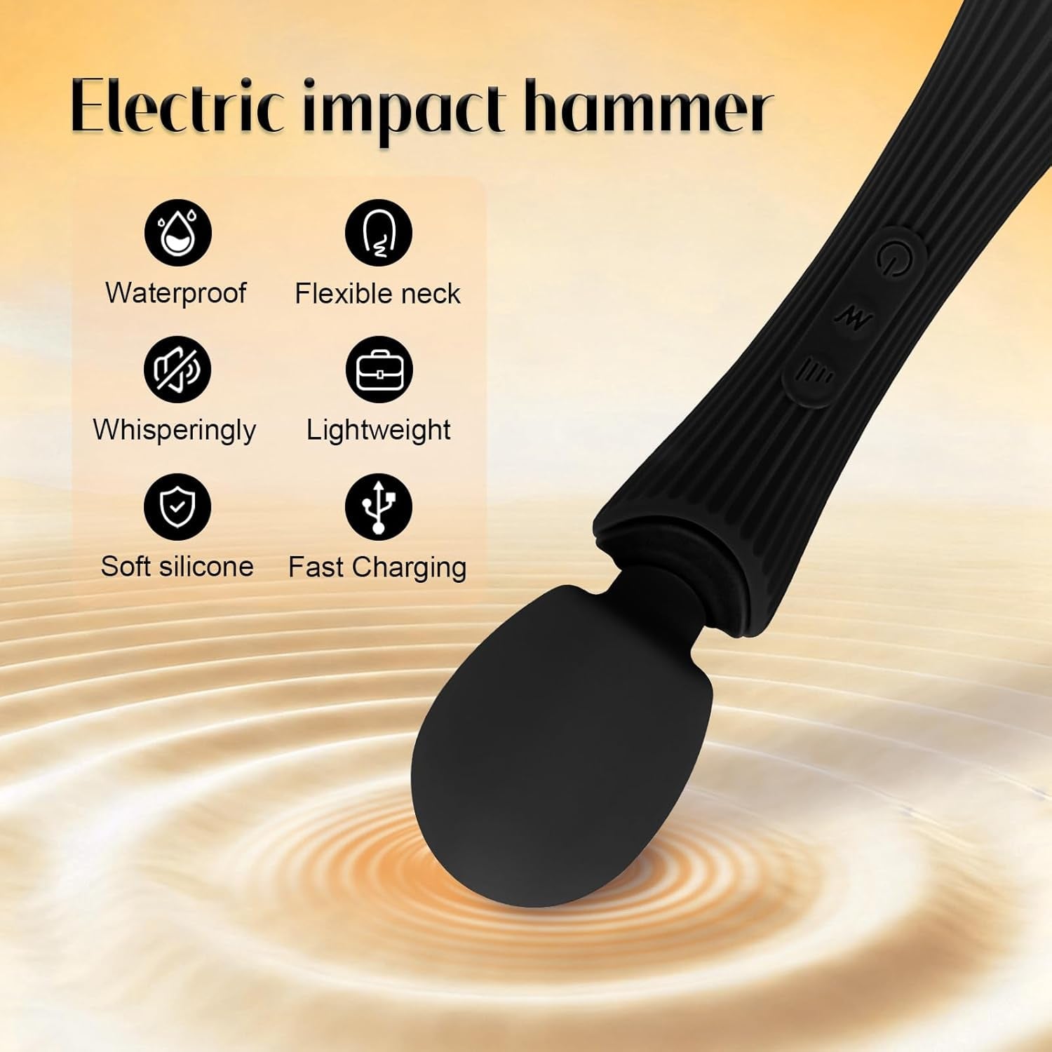 ShadowPulse Compact Wand Vibrator 12 Modes Waterproof