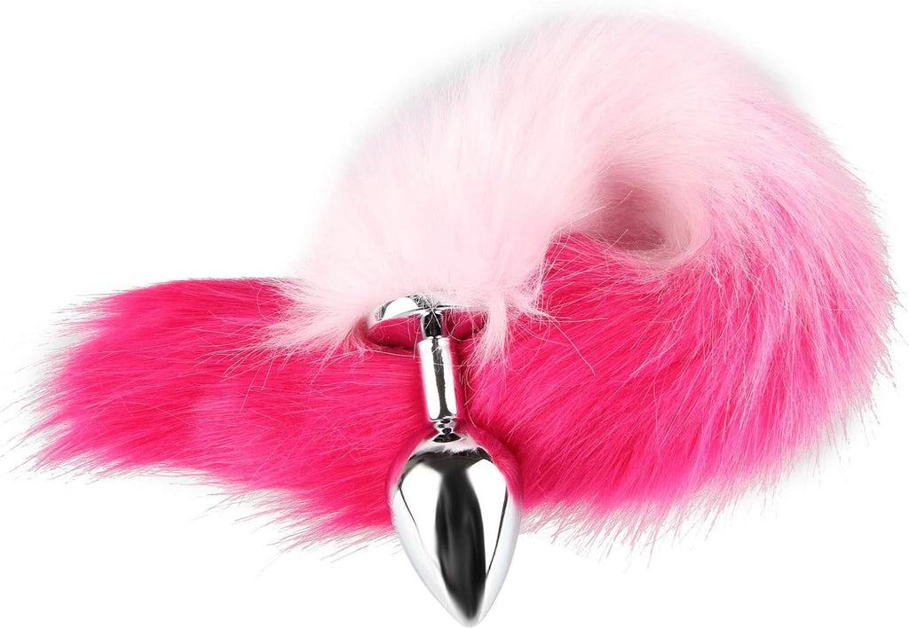 VelvetVixen Fox Tail Butt Plug Pink M