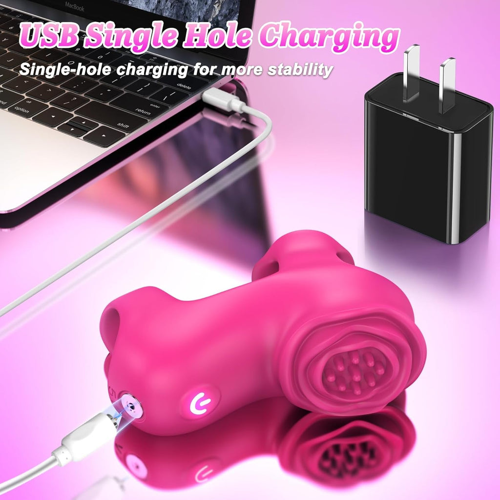 RoseDual App Control Finger Vibrator Dual Zone 9 Modes