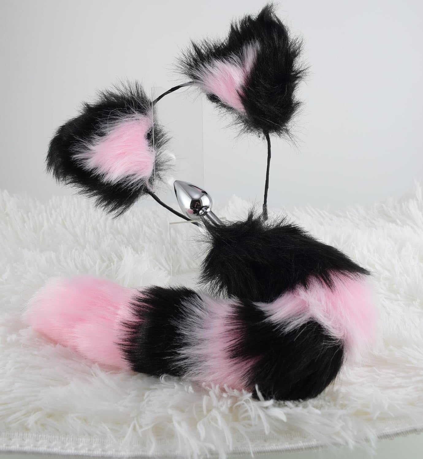 KittyKink Fox Tail Anal Plug Cosplay Set Ears Choker