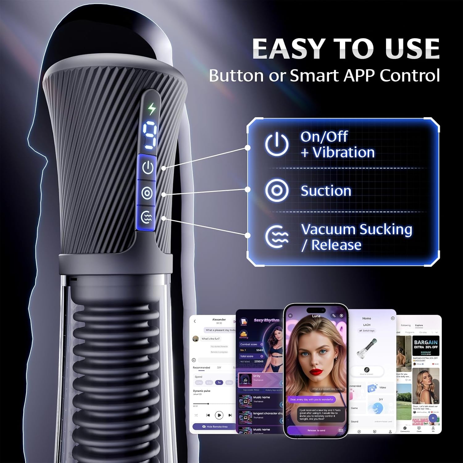 ClearPulse AI Male Masturbator Transparent Pump Trainer