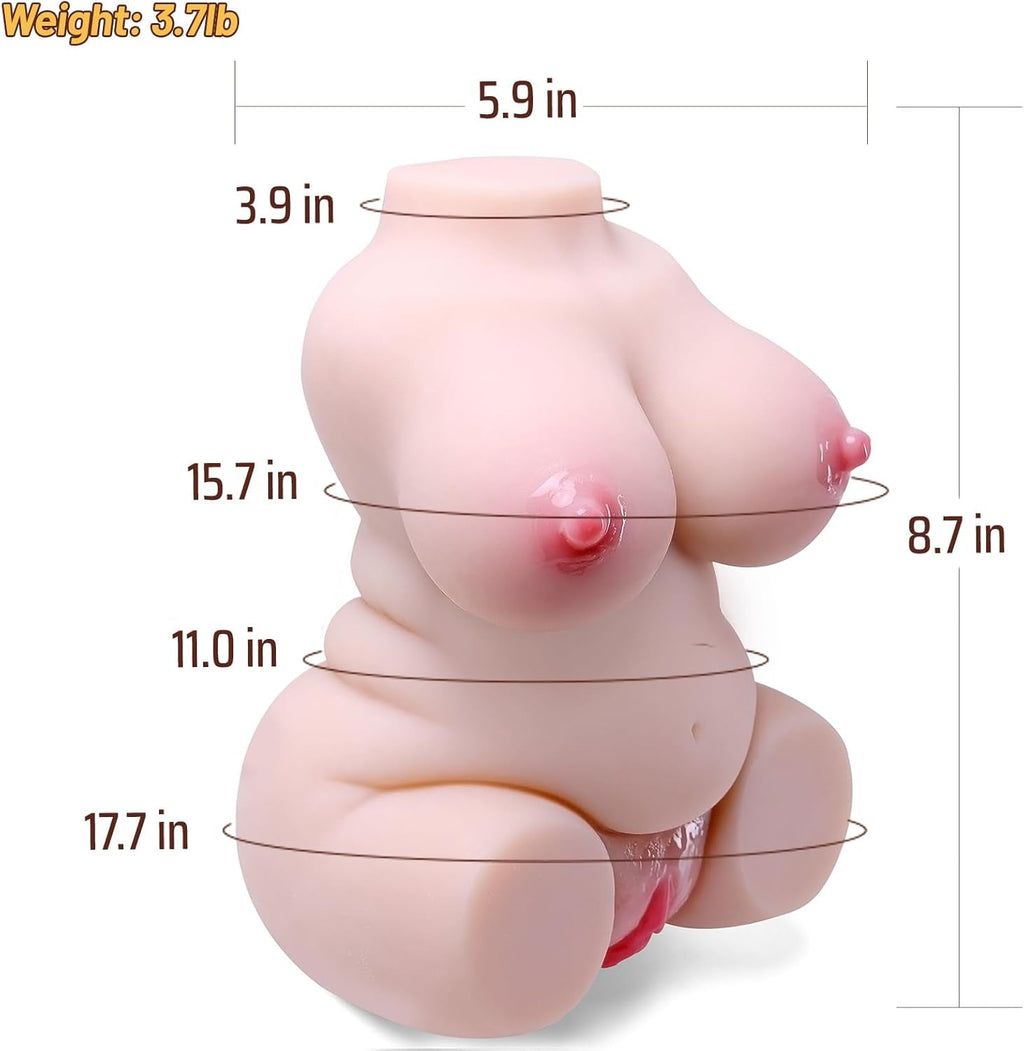 PlushVanta Mini BBW Sex Doll 3.7lb Pocket TPE