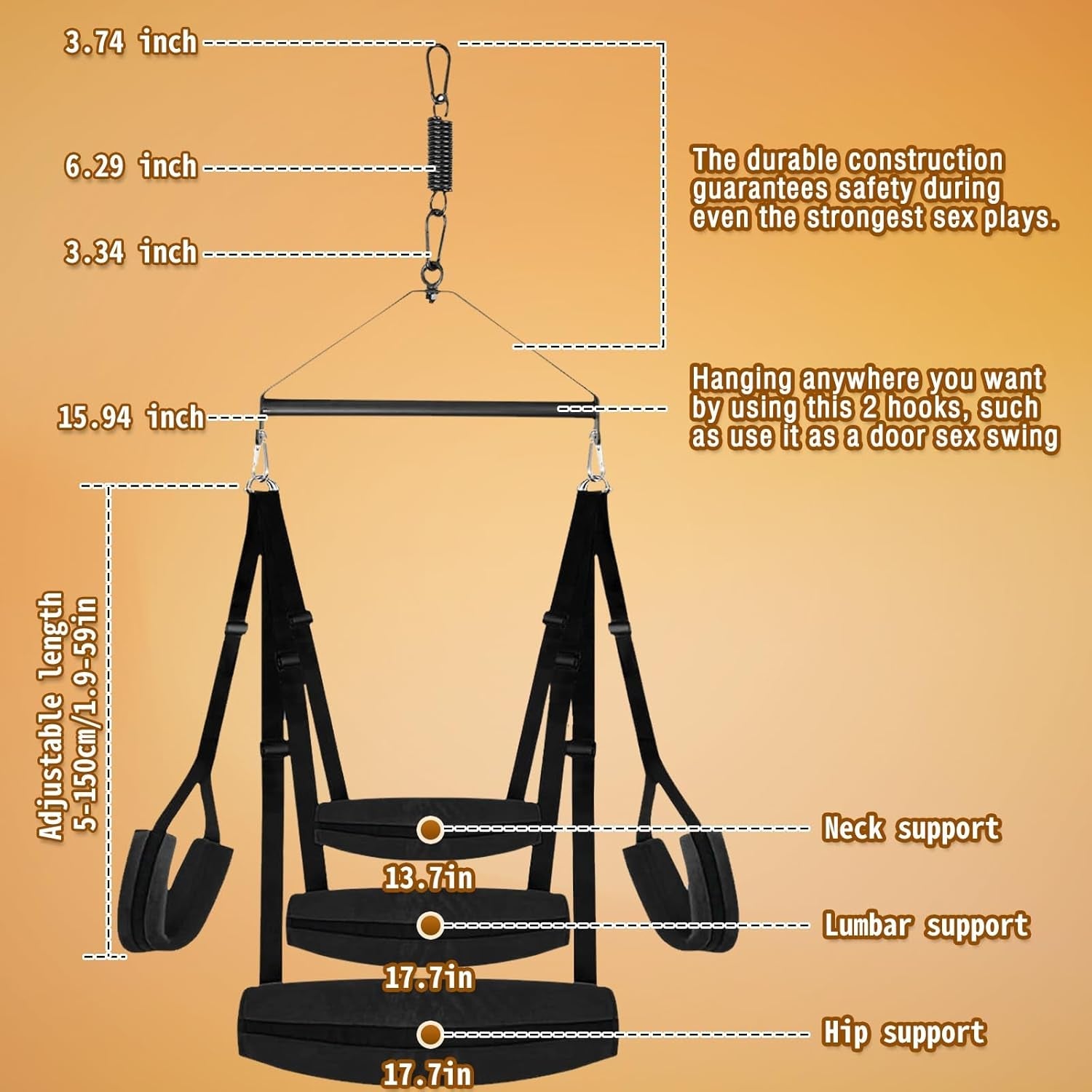 SpireX Spinning Ceiling Sex Swing 300lb Kit