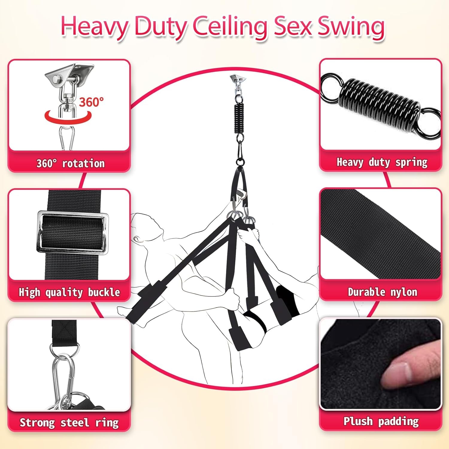 AeroRotate 2-in-1 360° Sex Swing 800lb