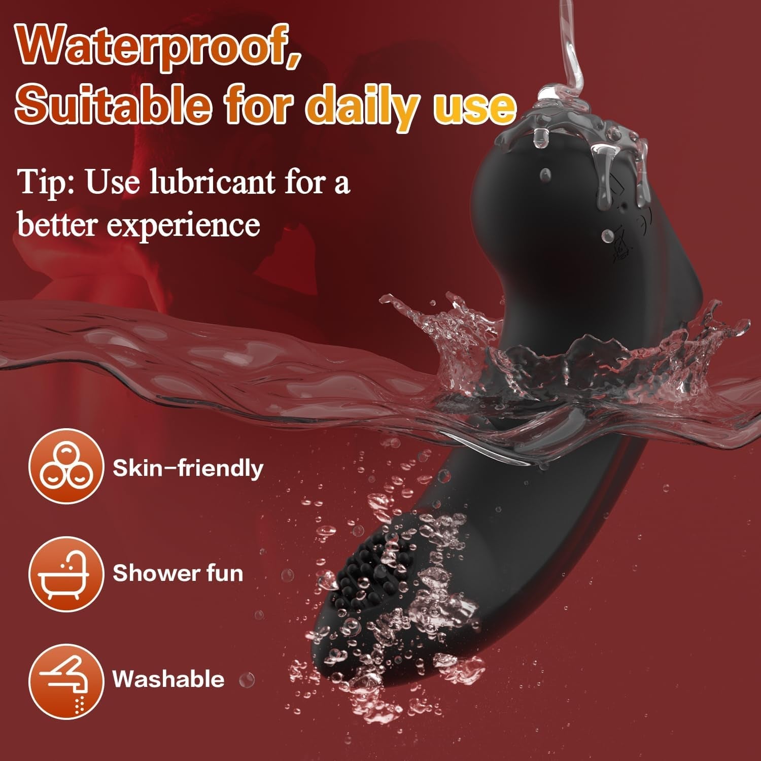NoirTouch Finger Vibrator 10 Modes Waterproof Quiet Black