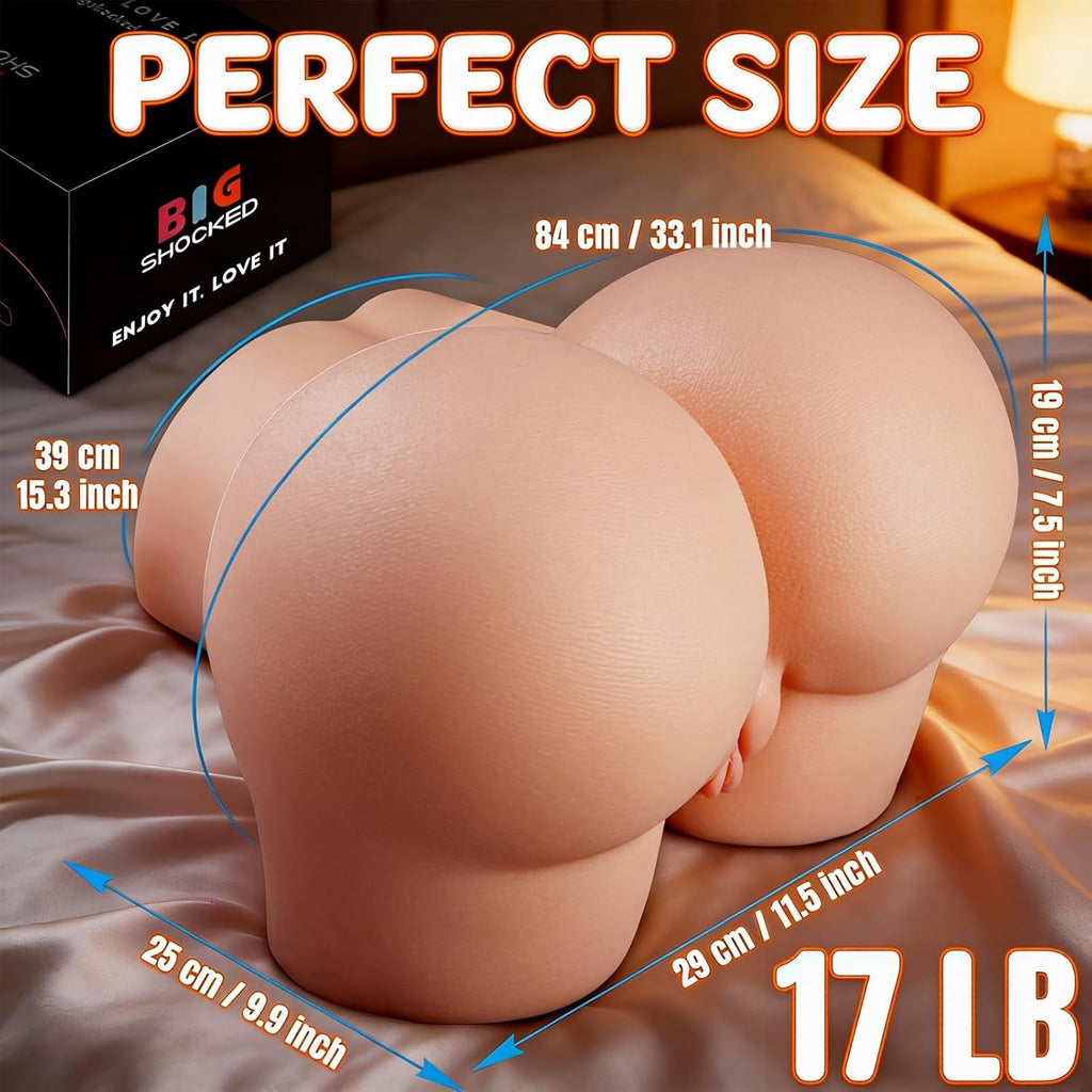 BounceMax 17LB Realistic Sex Doll Torso | Dual Channel Stroker