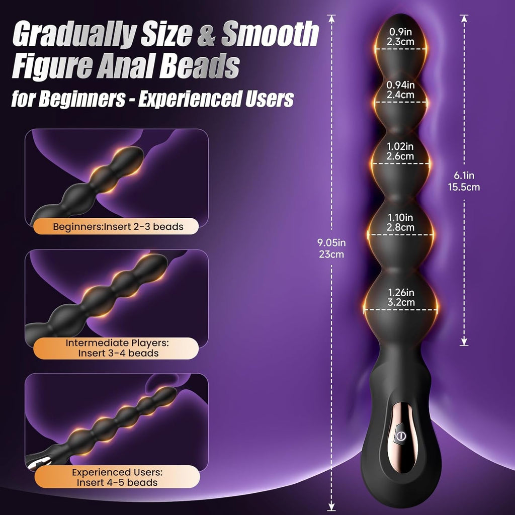 DeepWave Large Vibrating Anal Beads Prostate Massager