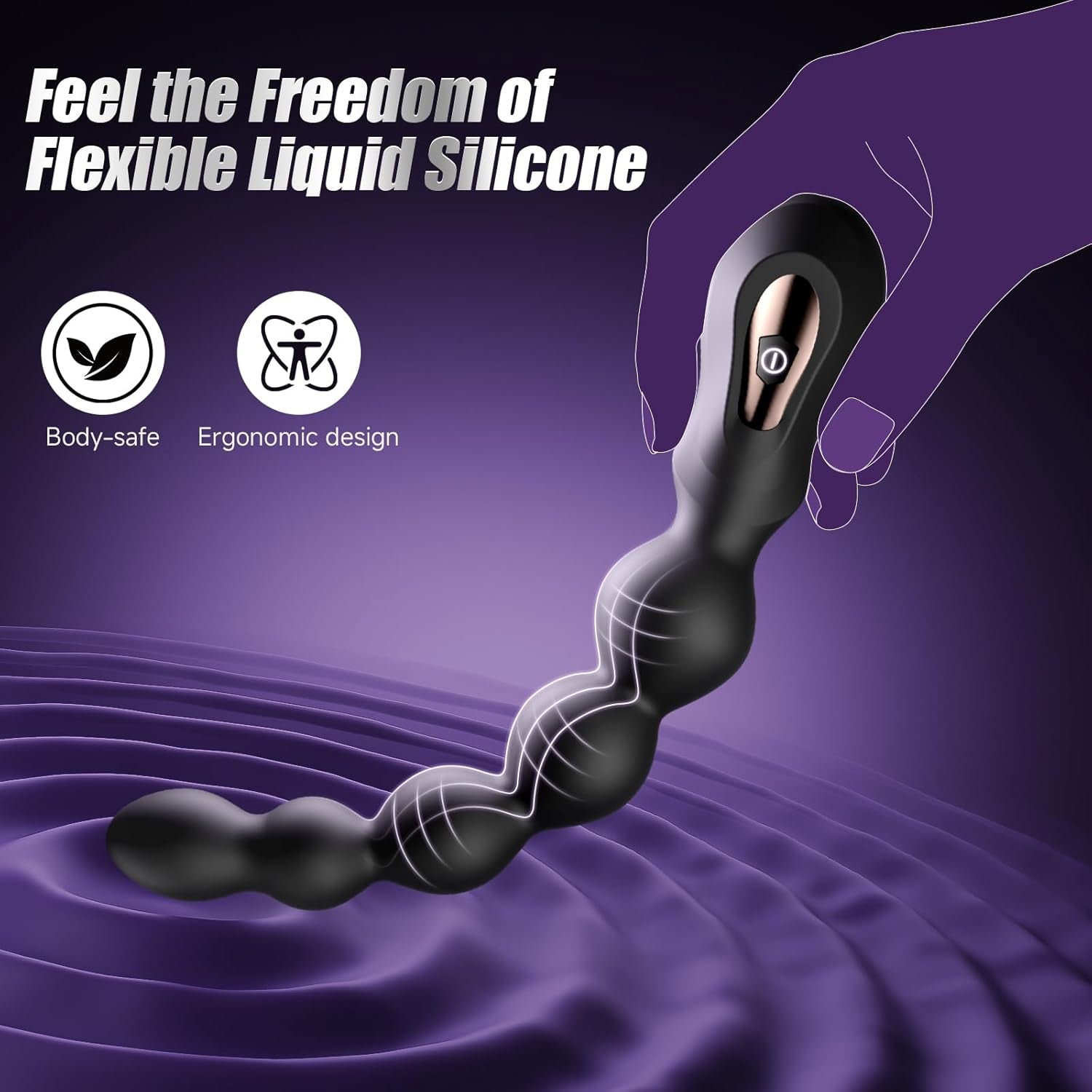 DeepWave Large Vibrating Anal Beads Prostate Massager