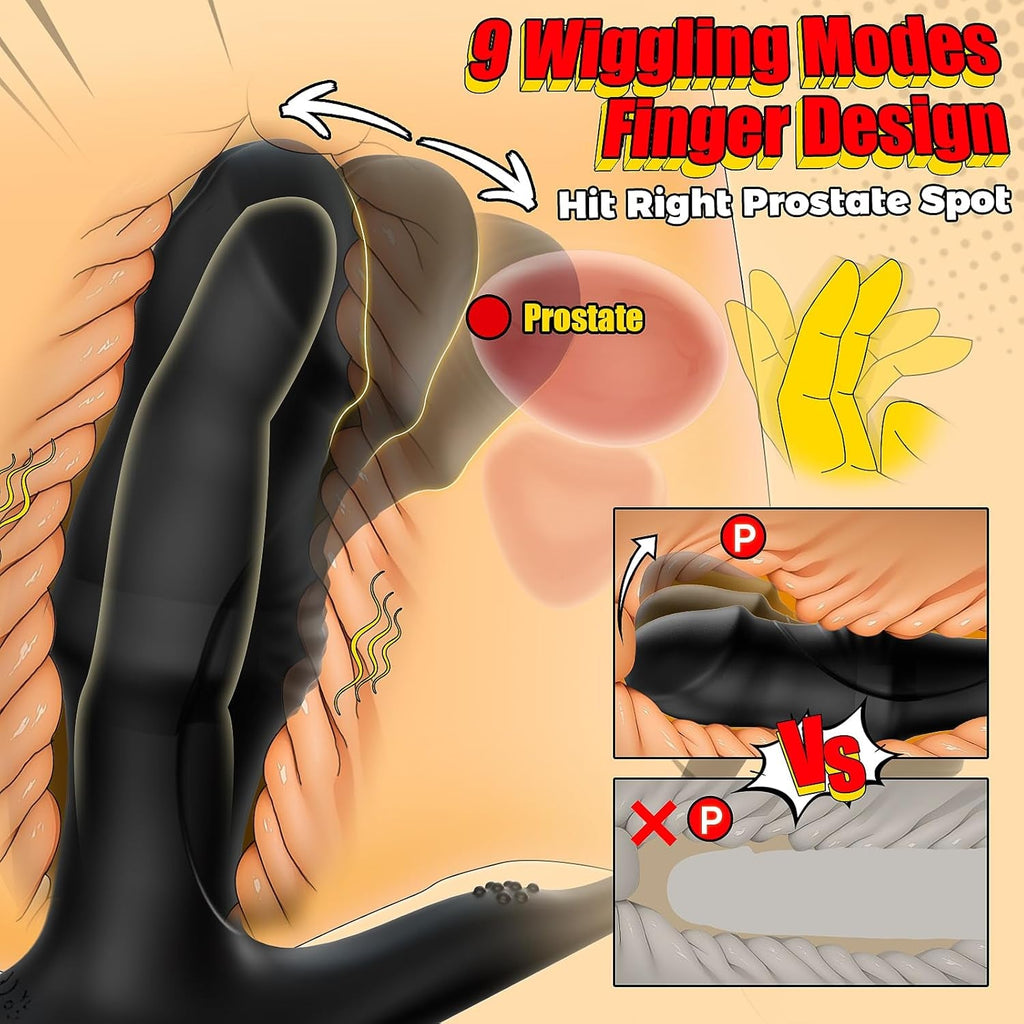 TriCoreX App Prostate Massager Cock Ring 9 Modes Waterproof