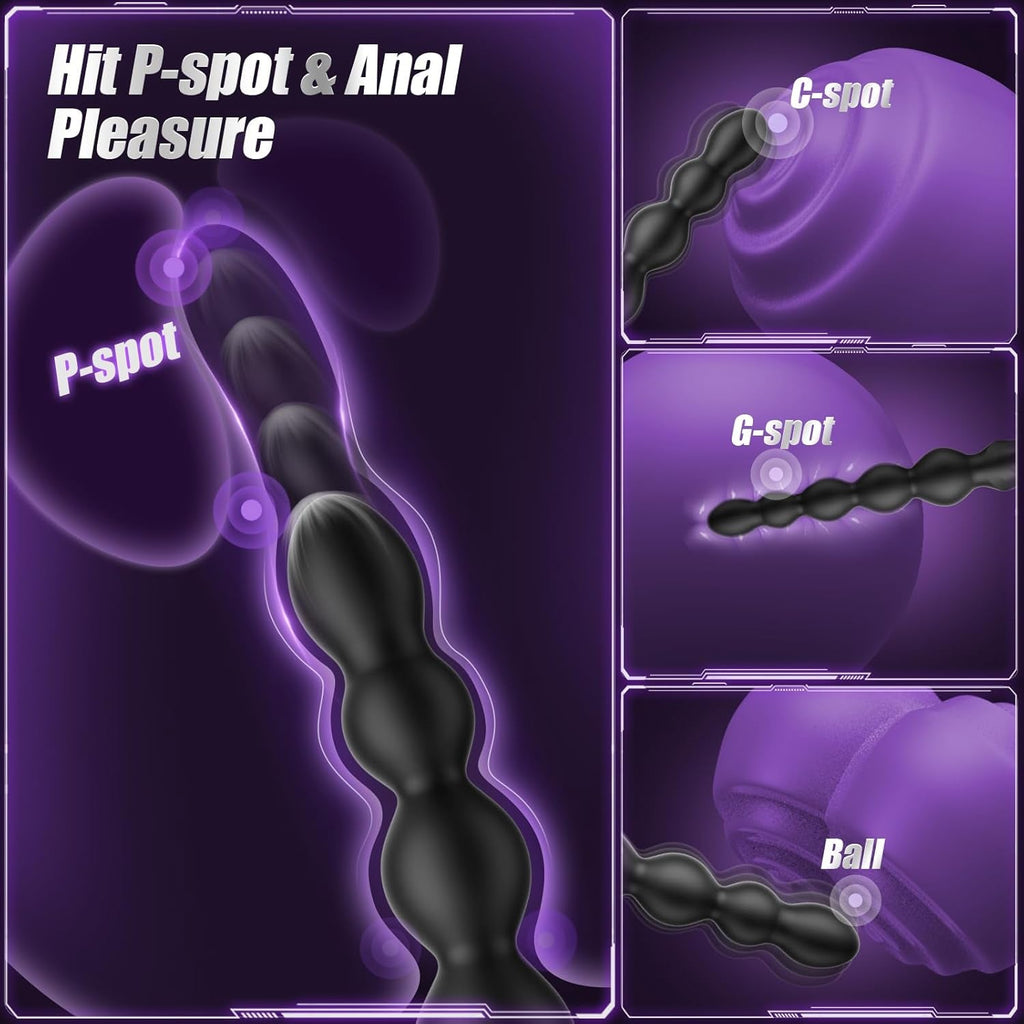DeepWave Large Vibrating Anal Beads Prostate Massager