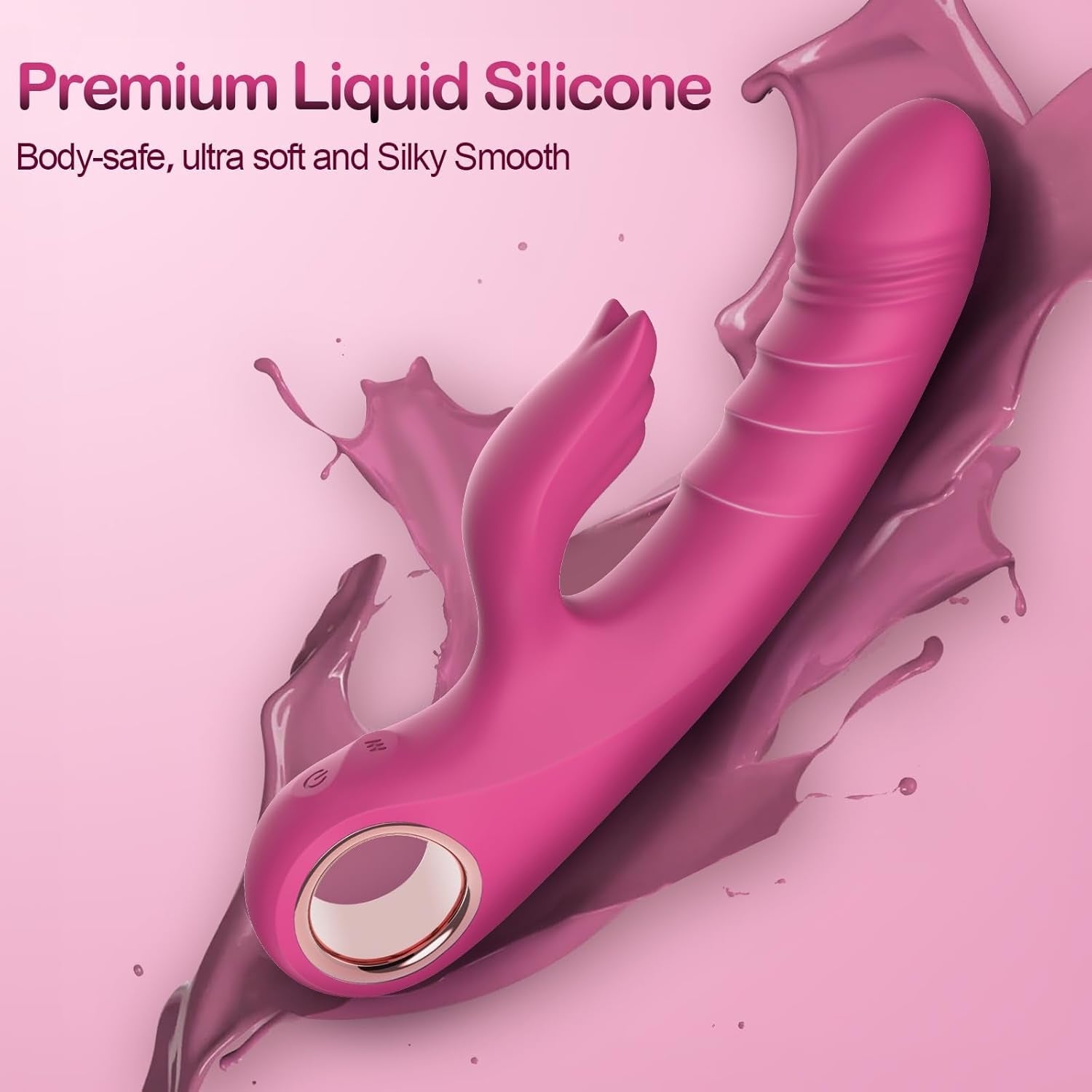 PulseNexa Thrusting Rabbit Vibrator 3 Thrust 10 Modes Silicone