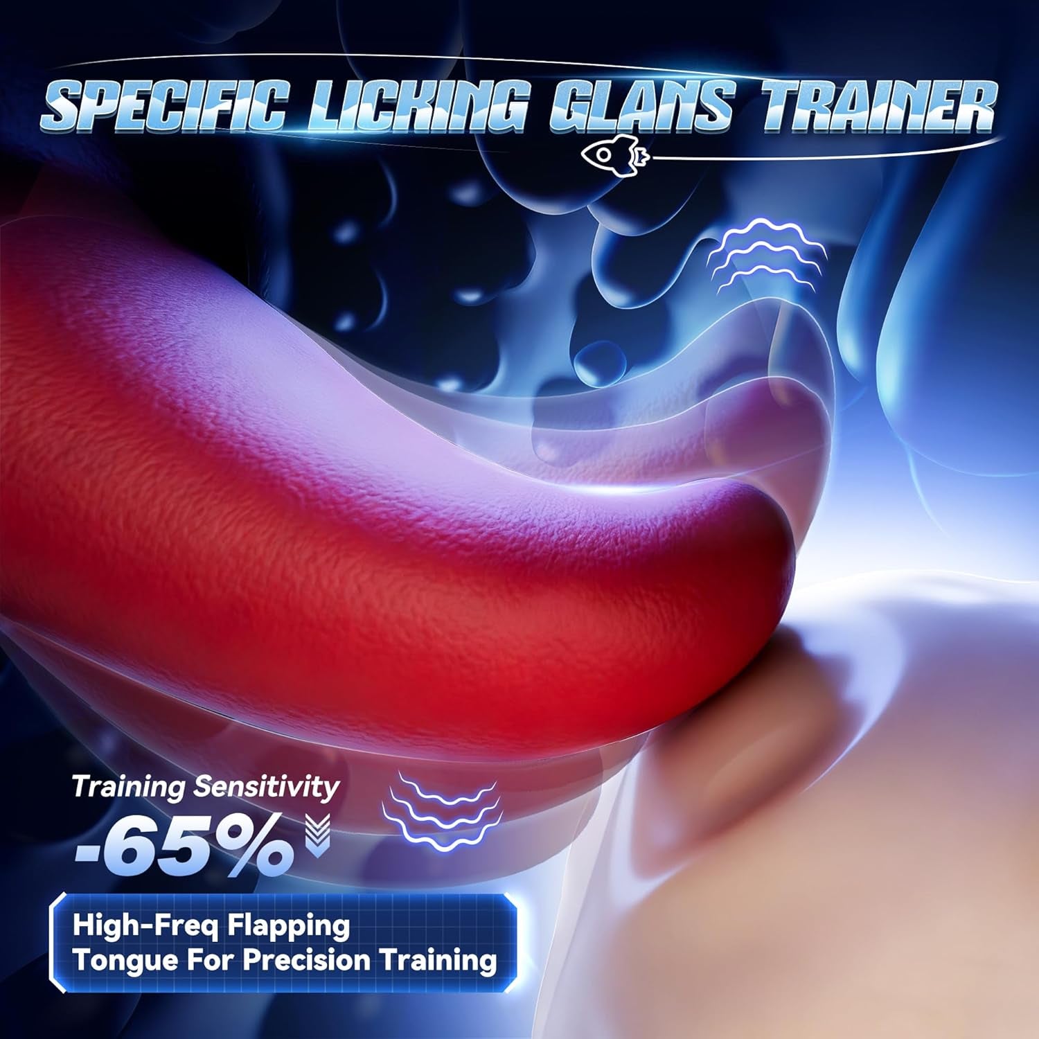 GlantriX AI Glans Vibrator Male Masturbator 3 Motor
