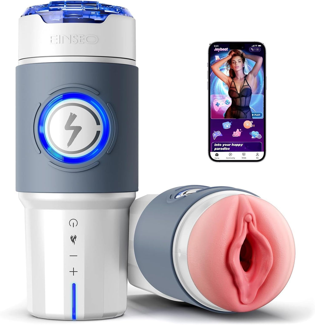 HyperGlide AI App Control Thrusting Heated Pocket Pussy Stroker