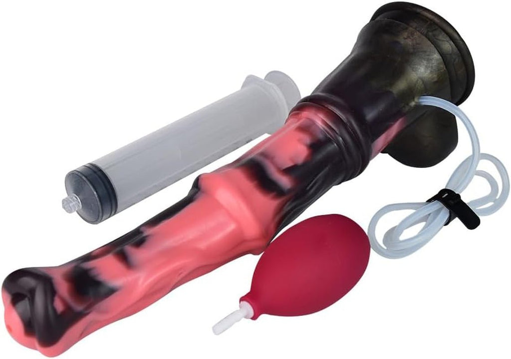 ObsidianJet 12” Horse Squirting Dildo Silicone Suction Cup