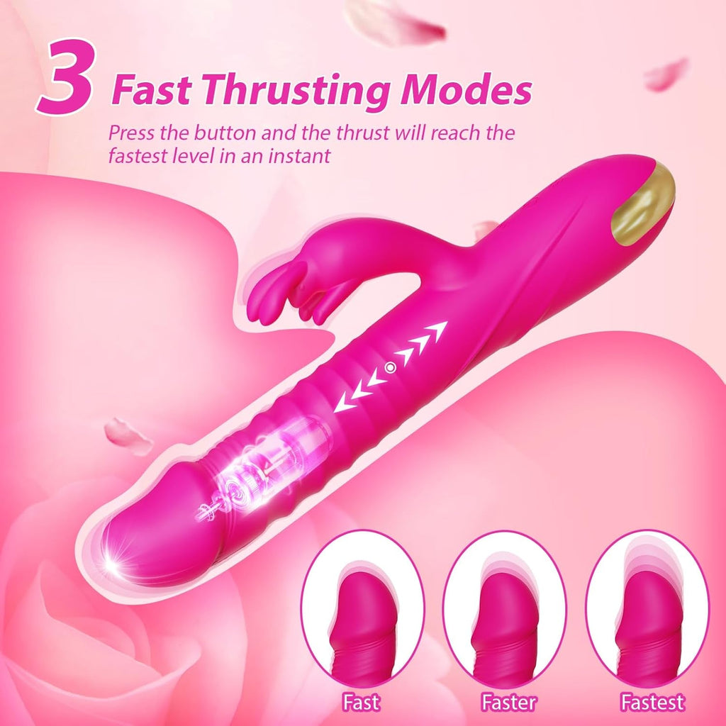 CoreThrust Thrusting Rabbit Vibrator 3 Thrust 10 Modes Silicone