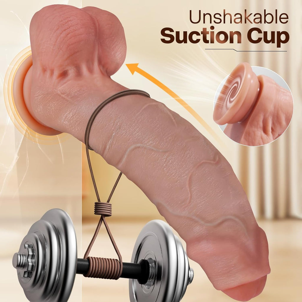 TitanX 11” Realistic Foreskin Dildo Thick Silicone Suction Cup