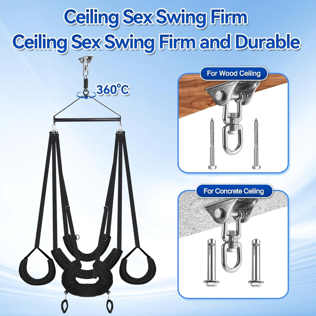 VirexaX 360° Ceiling Sex Swing Wide Cushion