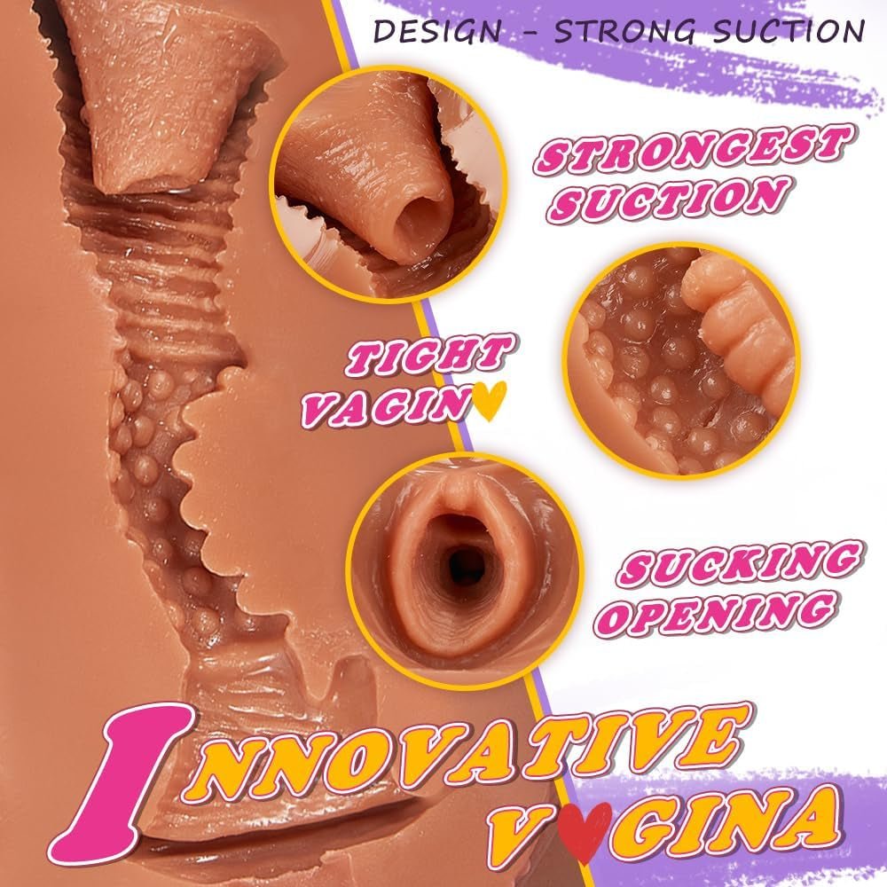 CompactGrip Sex Doll Masturbator | Dual Channel Suction