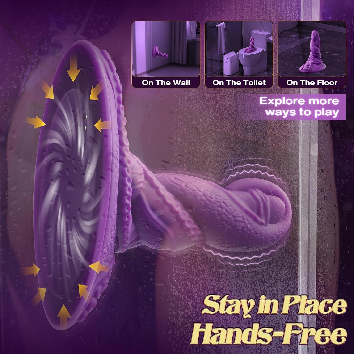 TentaclePulse Tentacle Ride-On Dildo 9x9 Vibration Remote