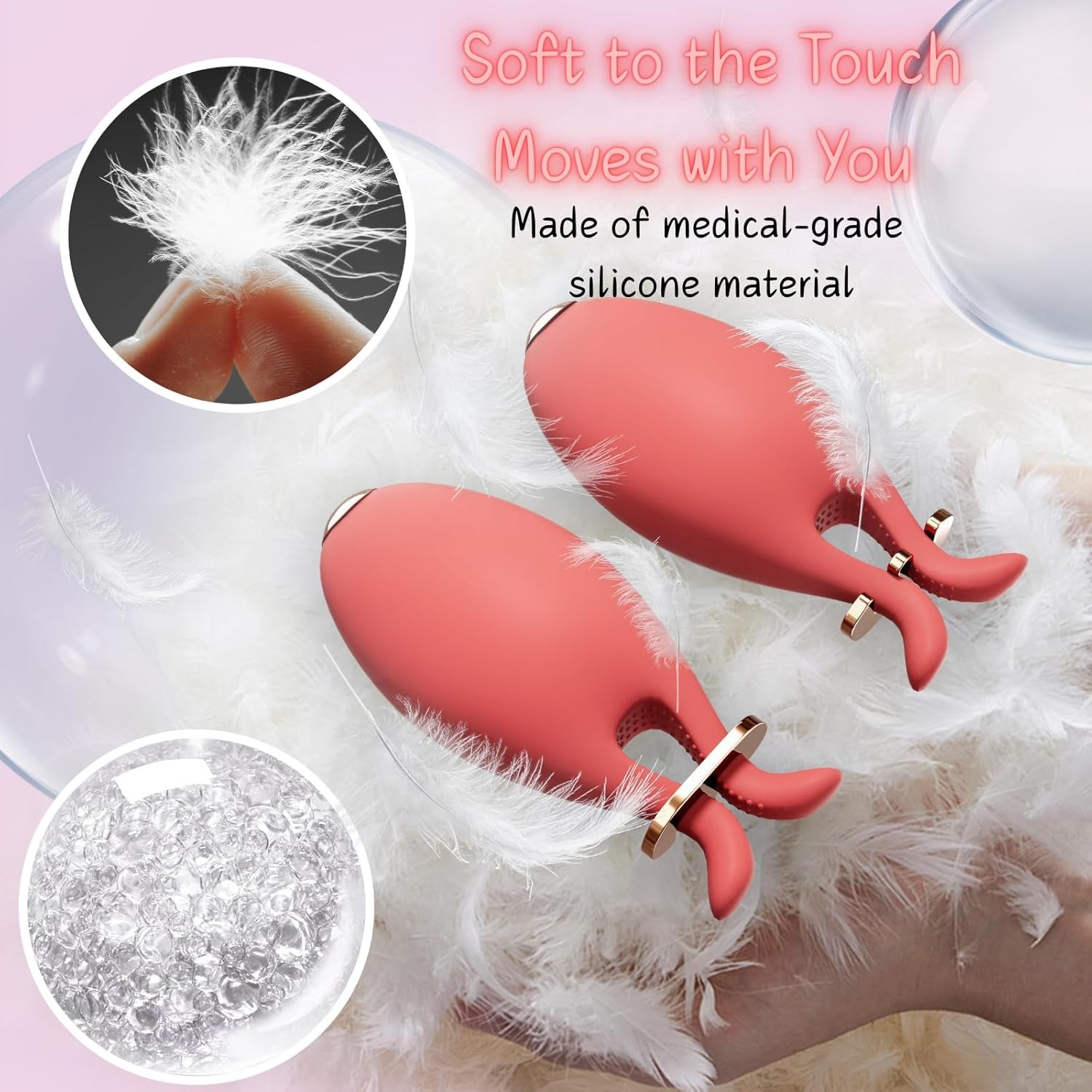 SilkGrip 10-Mode Vibrating Nipple Clamps – Waterproof