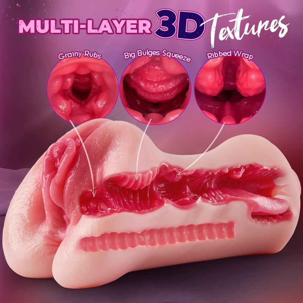 TriPleasure 3-in-1 Pocket Pussy Mouth Vagina Anal
