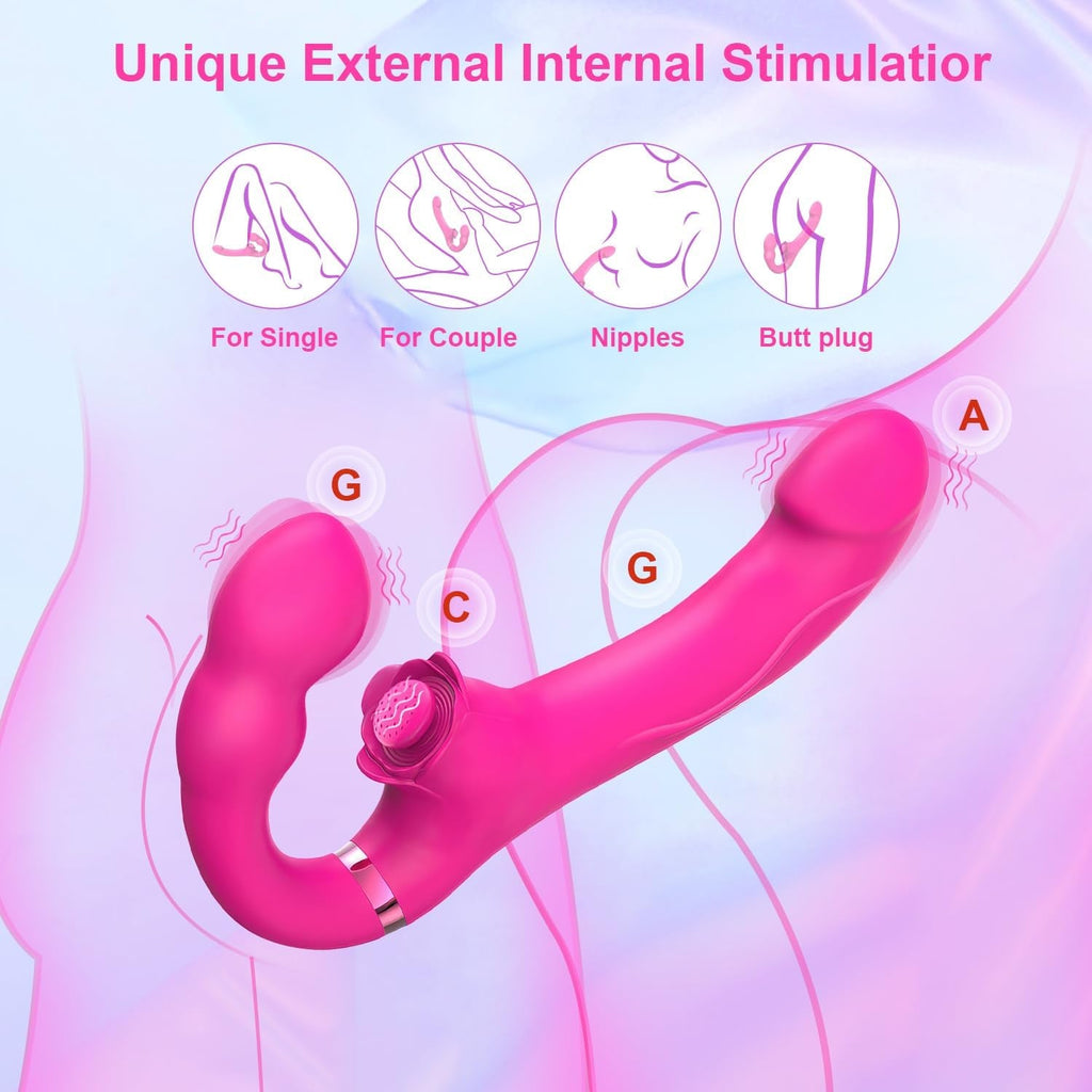 TapWave Strapless Strap On Flapping Vibrator