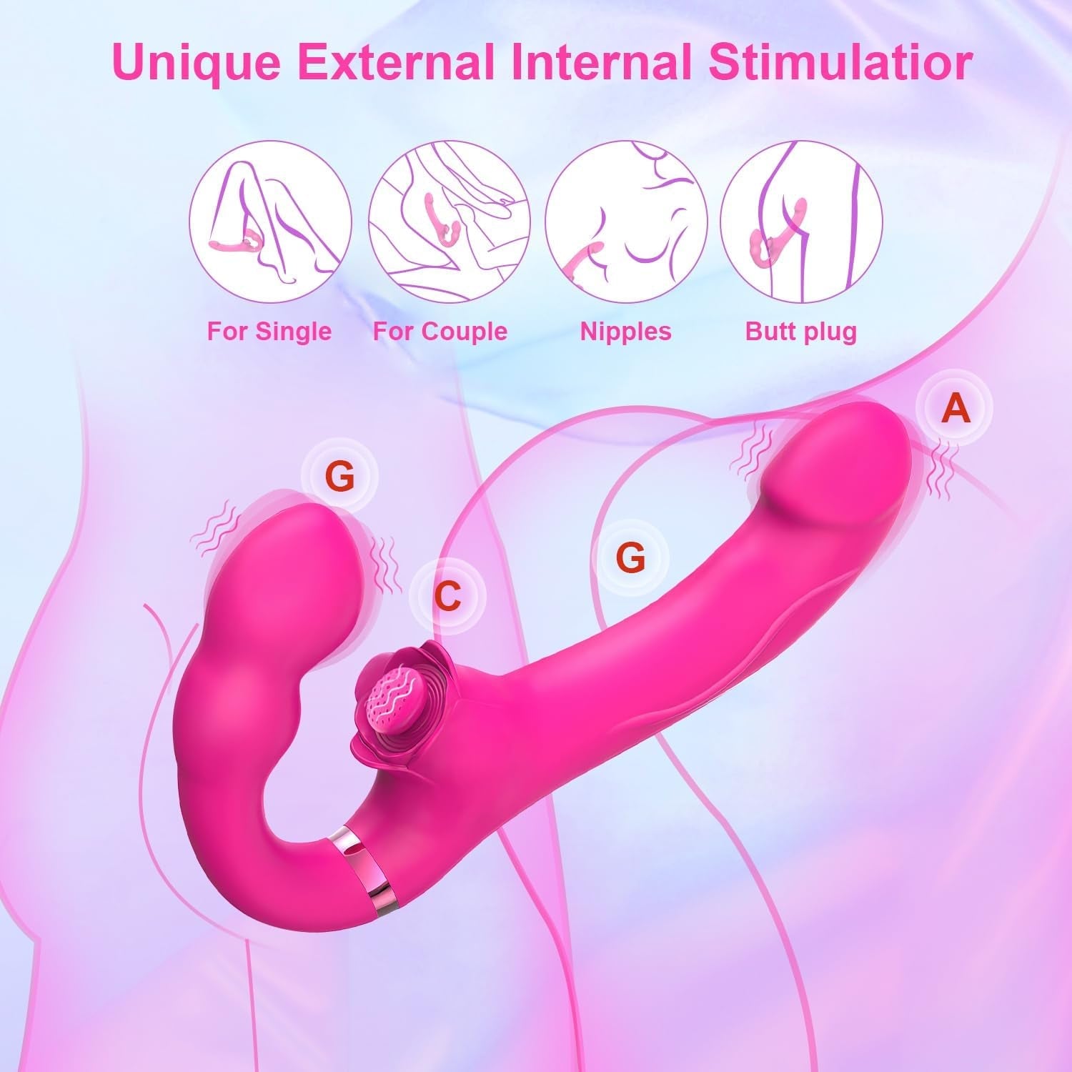 TapWave Strapless Strap On Flapping Vibrator