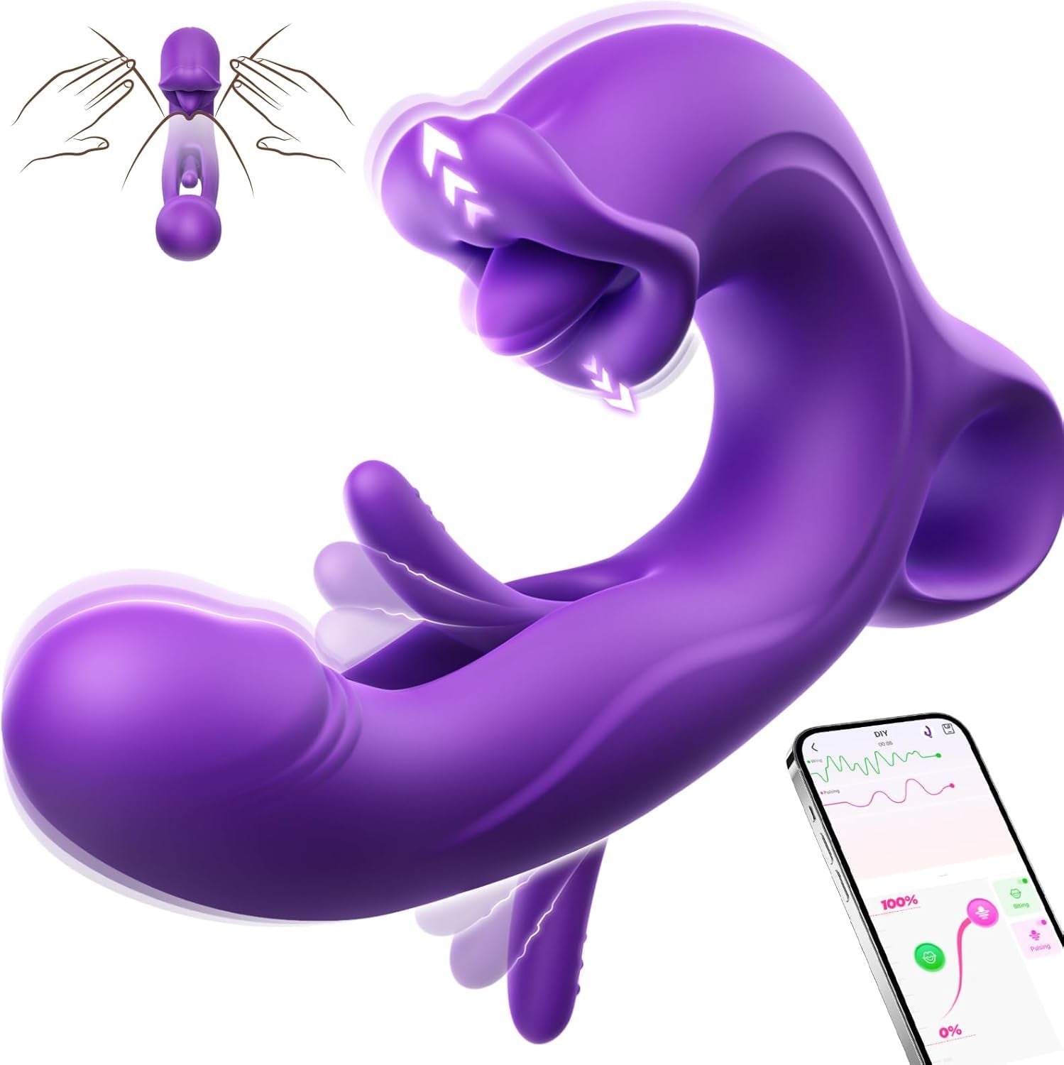 SyncThrust Thrusting Flapping Rabbit Vibrator App Control