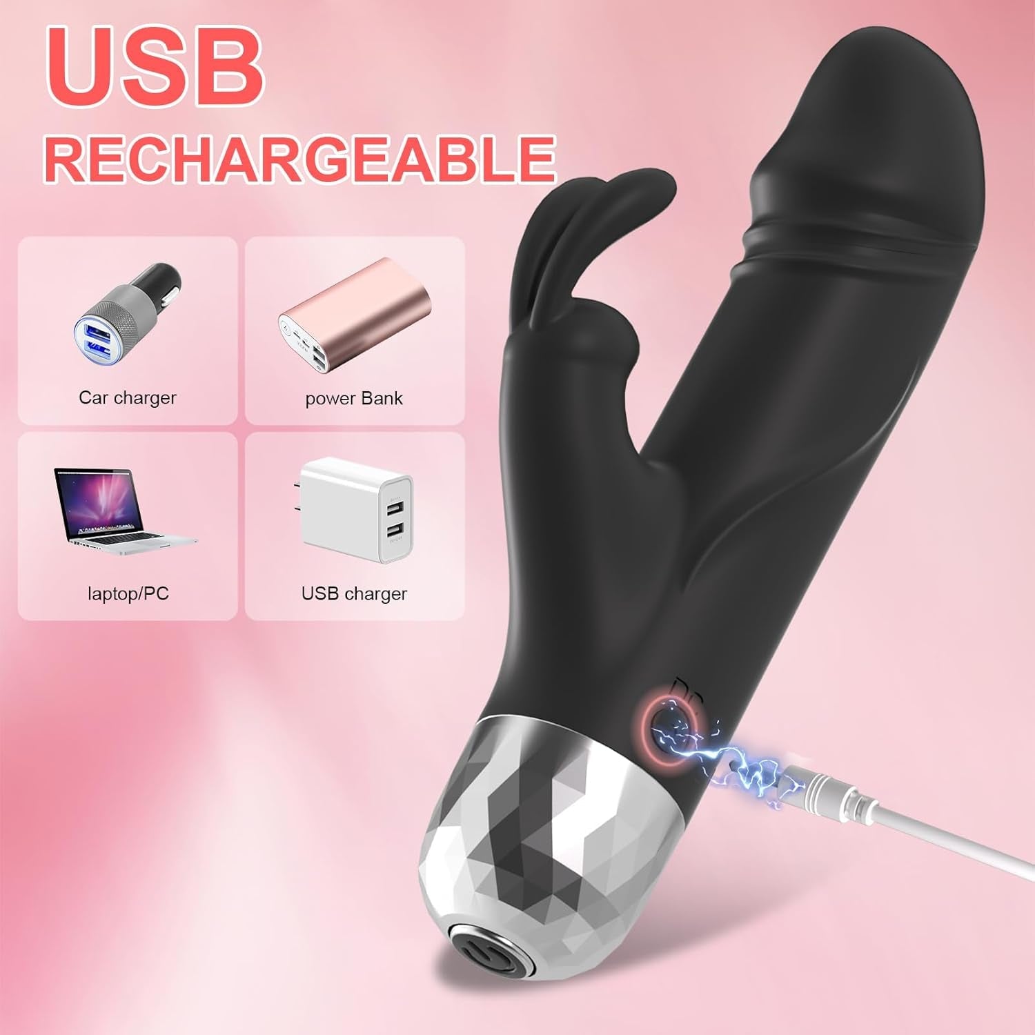 MicroPulse Mini Rabbit Bullet Vibrator 10 Modes Waterproof