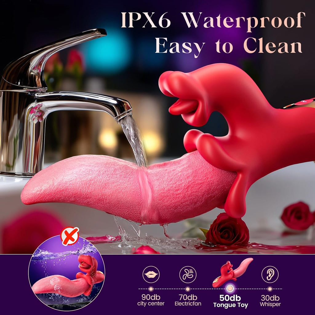 ElyraSwing Tongue Rabbit Vibrator 9 Modes G-Spot Toy