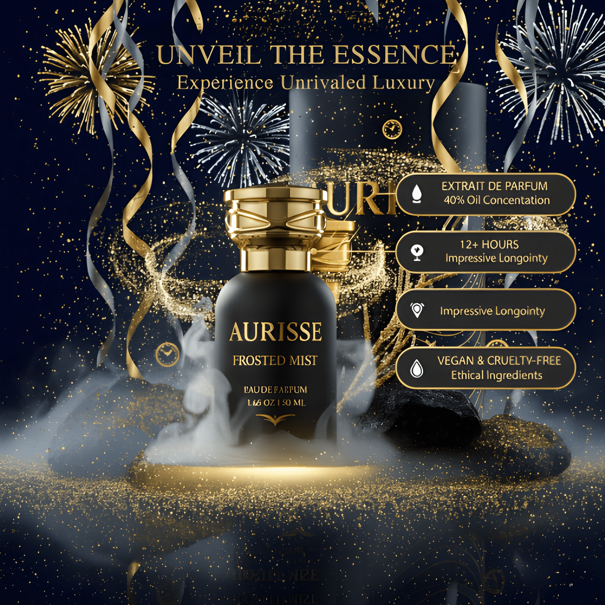 Premium Aurisse Frosted Mist Unisex Extrait de Parfum - 50ML | Long Lasting | Free Shipping