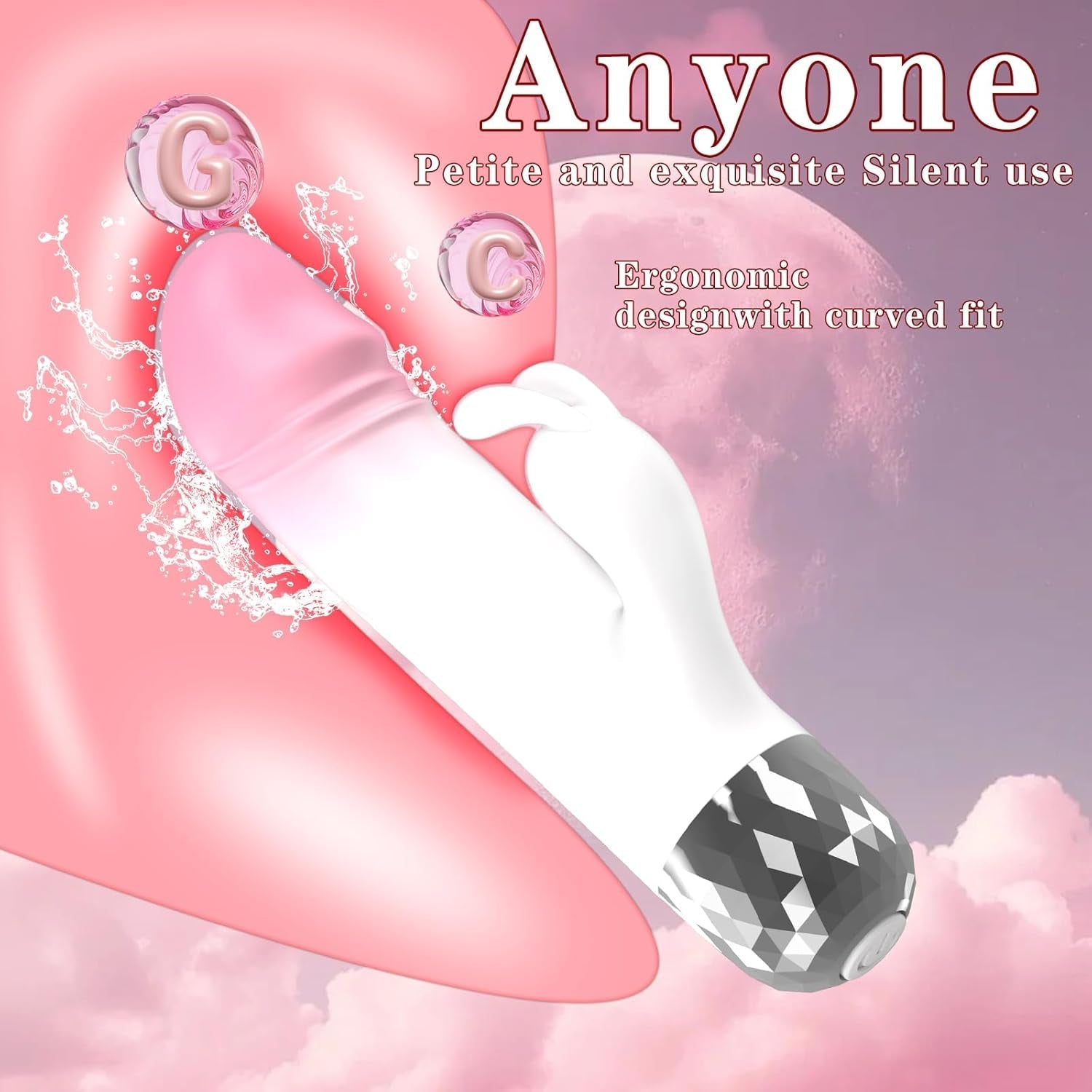 MiniVelour Mini Rabbit Vibrator 10 Modes Waterproof Silicone