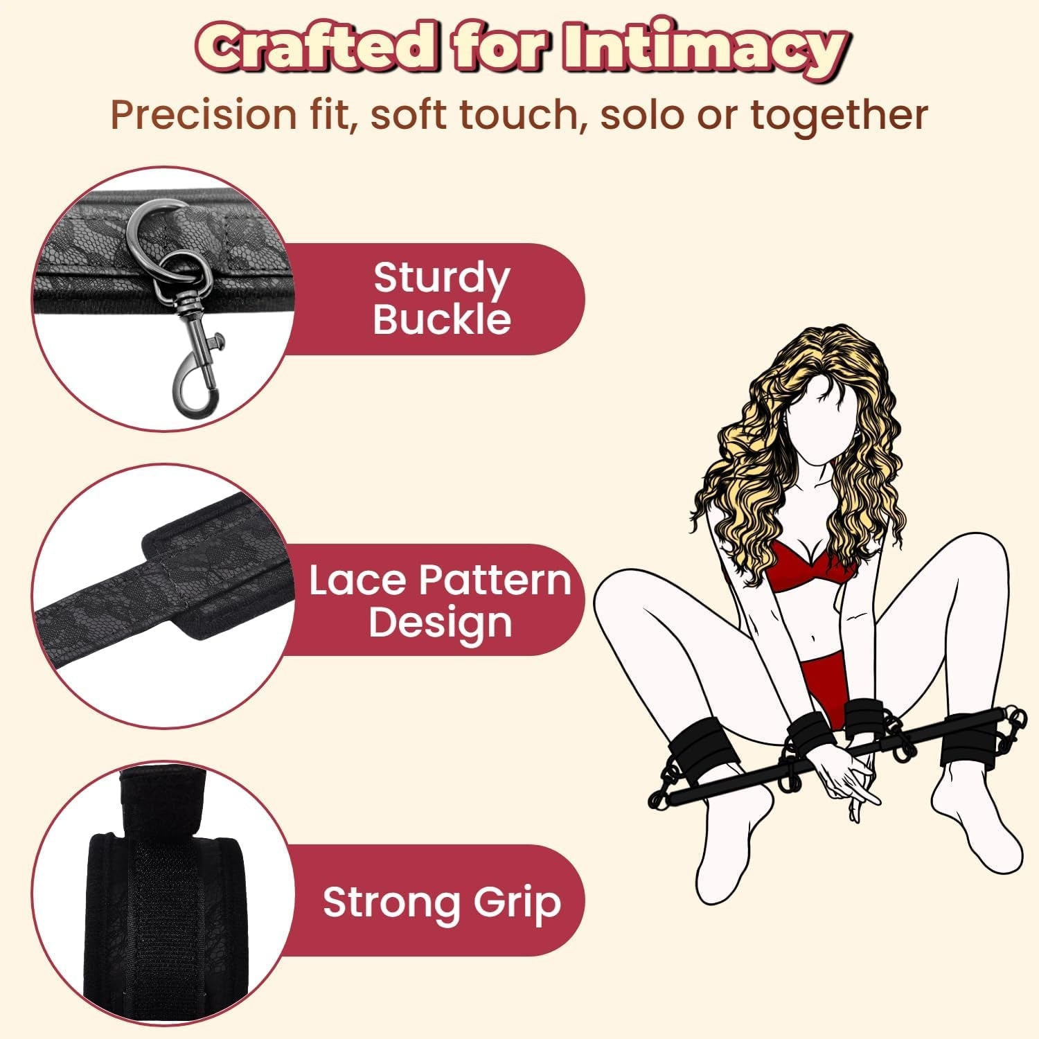 IronFlex Adjustable Spreader Bar BDSM Restraints