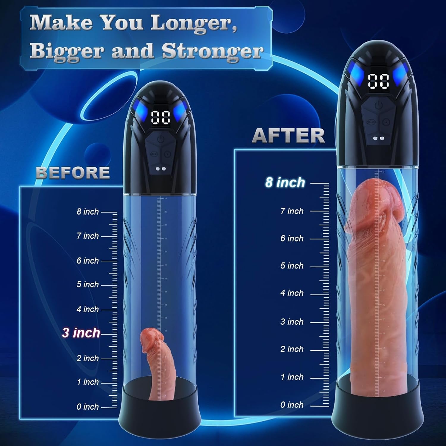 HyperFlux Electric Penis Pump 10 Modes Dual Function