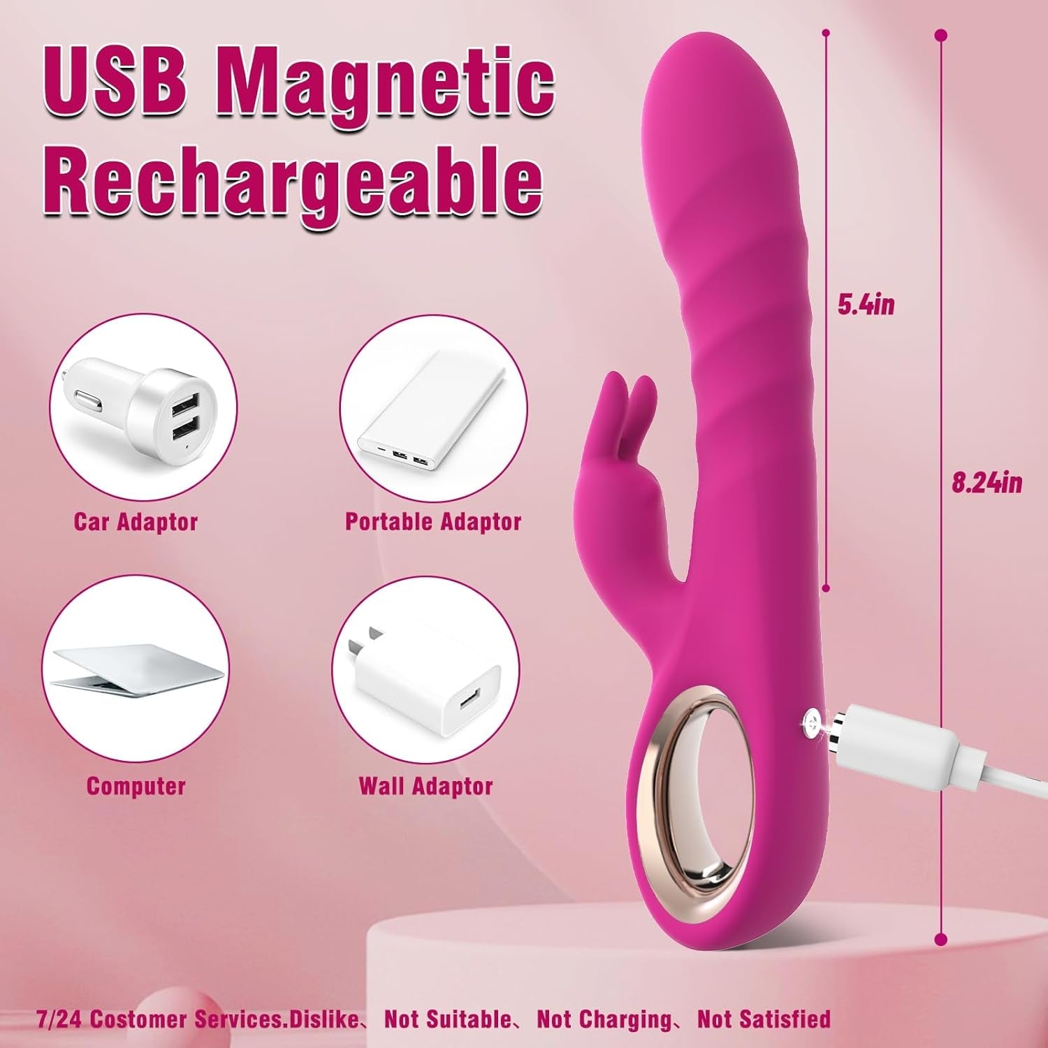 NexaCore Thrusting Rabbit Vibrator 3 Motor 5 Thrust 10 Modes