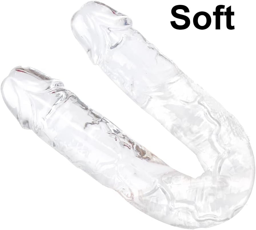 JellySync 11.8” Double-Ended Dildo Clear Flexible Toy