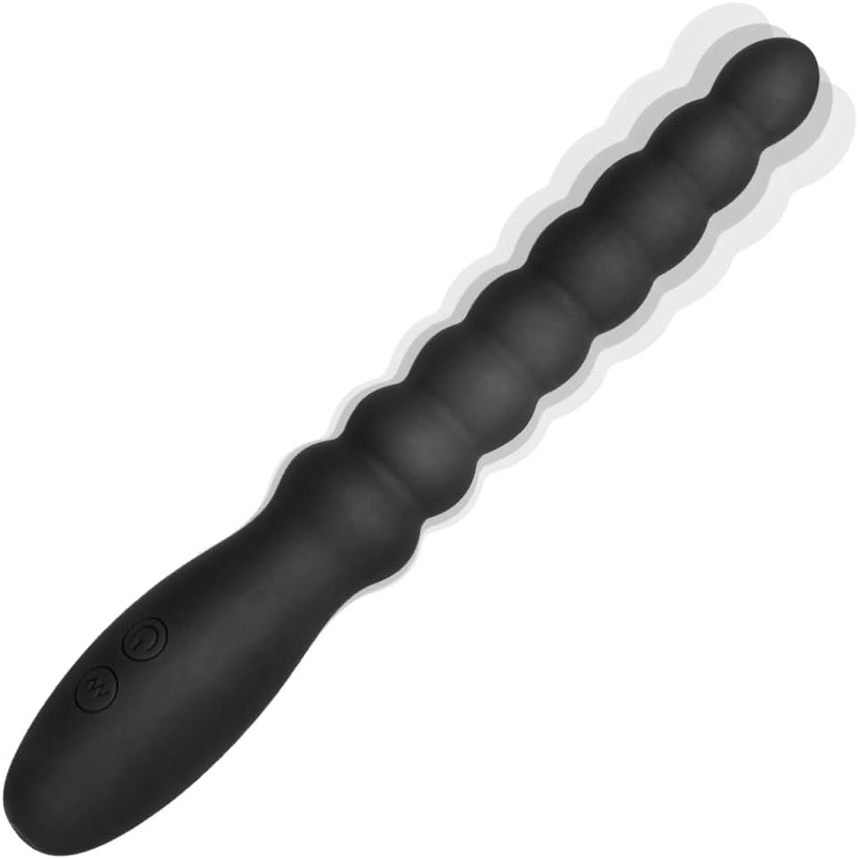 VelvetPulse Rechargeable Vibrating Anal Beads Wand Plug