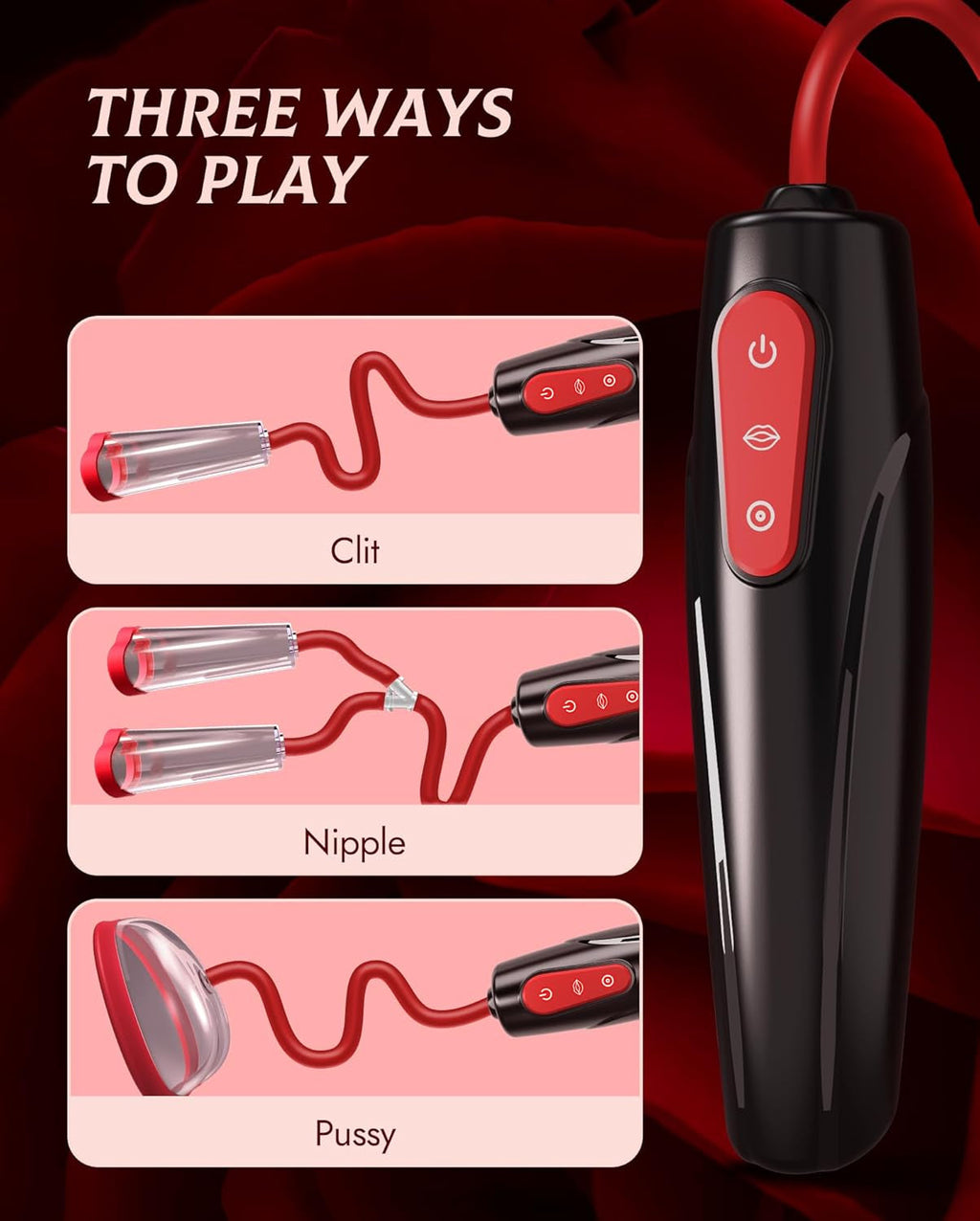 PulseBloom Electric Pussy Pump 3 Levels 7 Modes