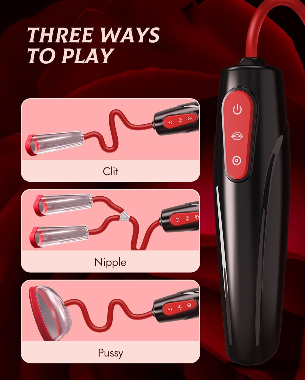 PulseBloom Electric Pussy Pump 3 Levels 7 Modes