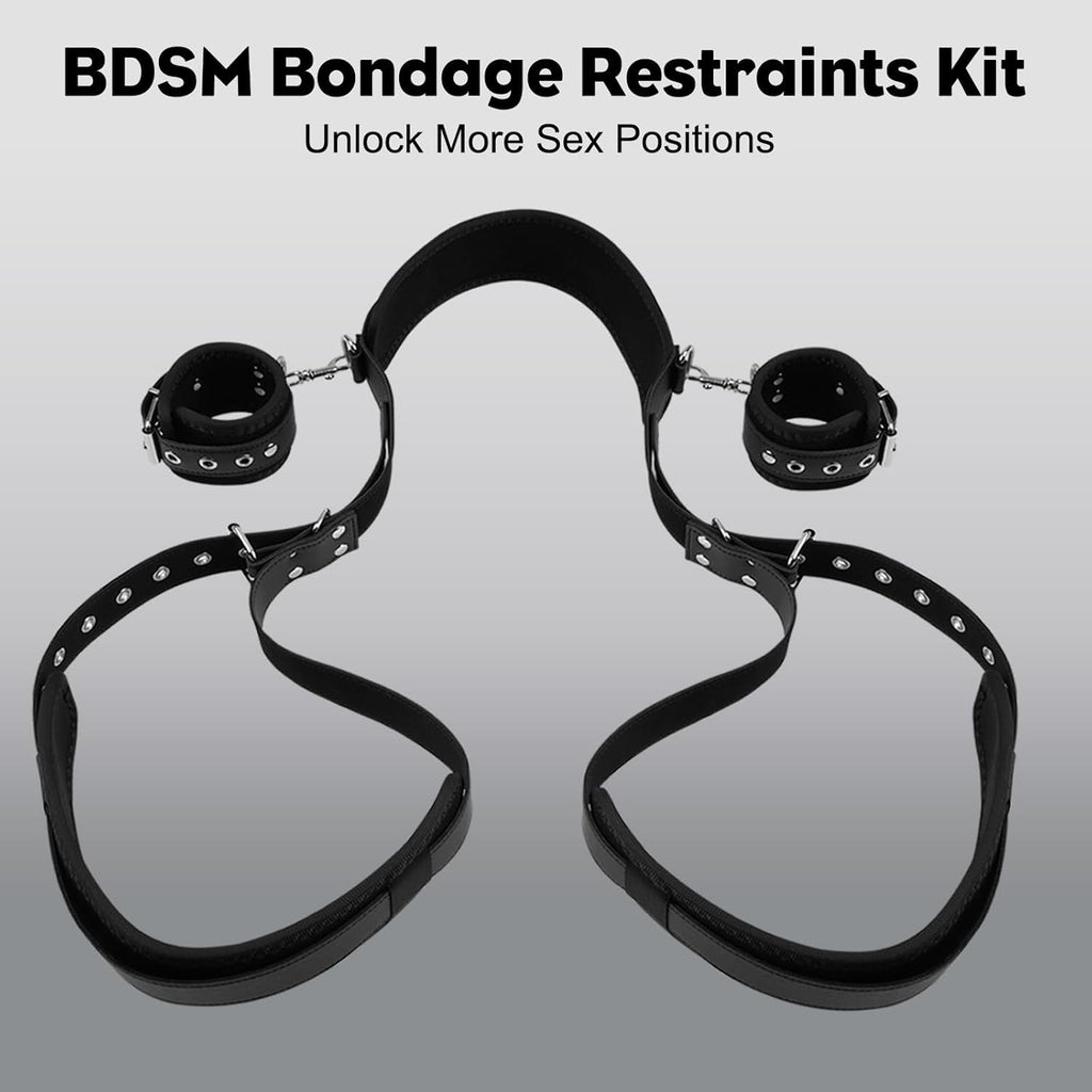 GripLink Neck to Thigh Sling Strap BDSM Kit