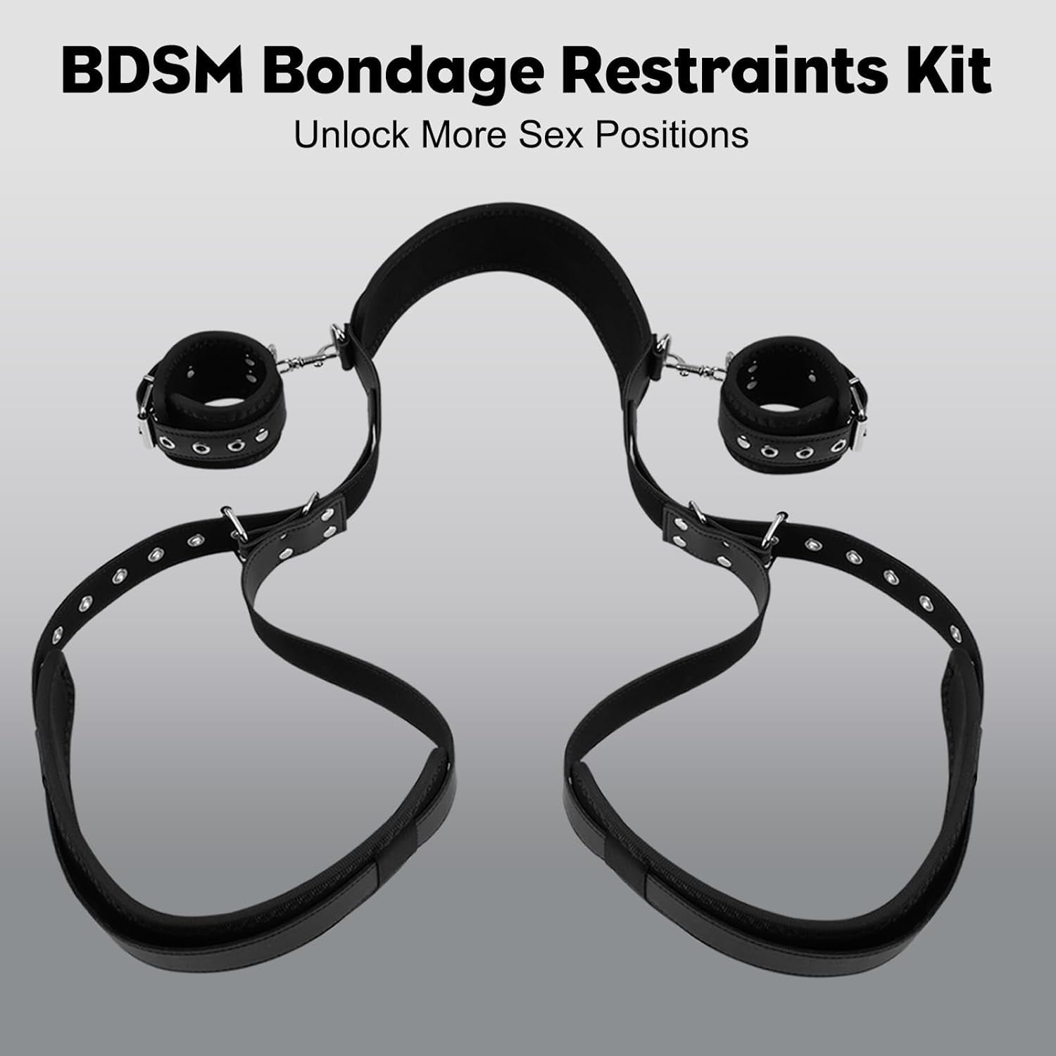 GripLink Neck to Thigh Sling Strap BDSM Kit