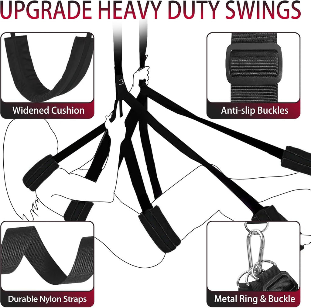 VelvetBond BDSM Door Sex Swing 800lb Cushioned