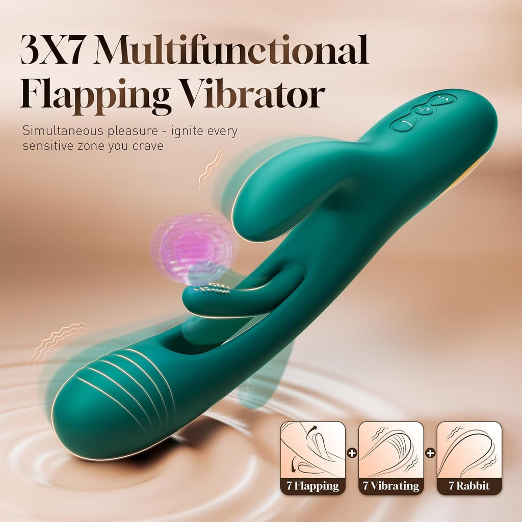 VerdePulse Rabbit Vibrator 14 Modes Flapping Waterproof