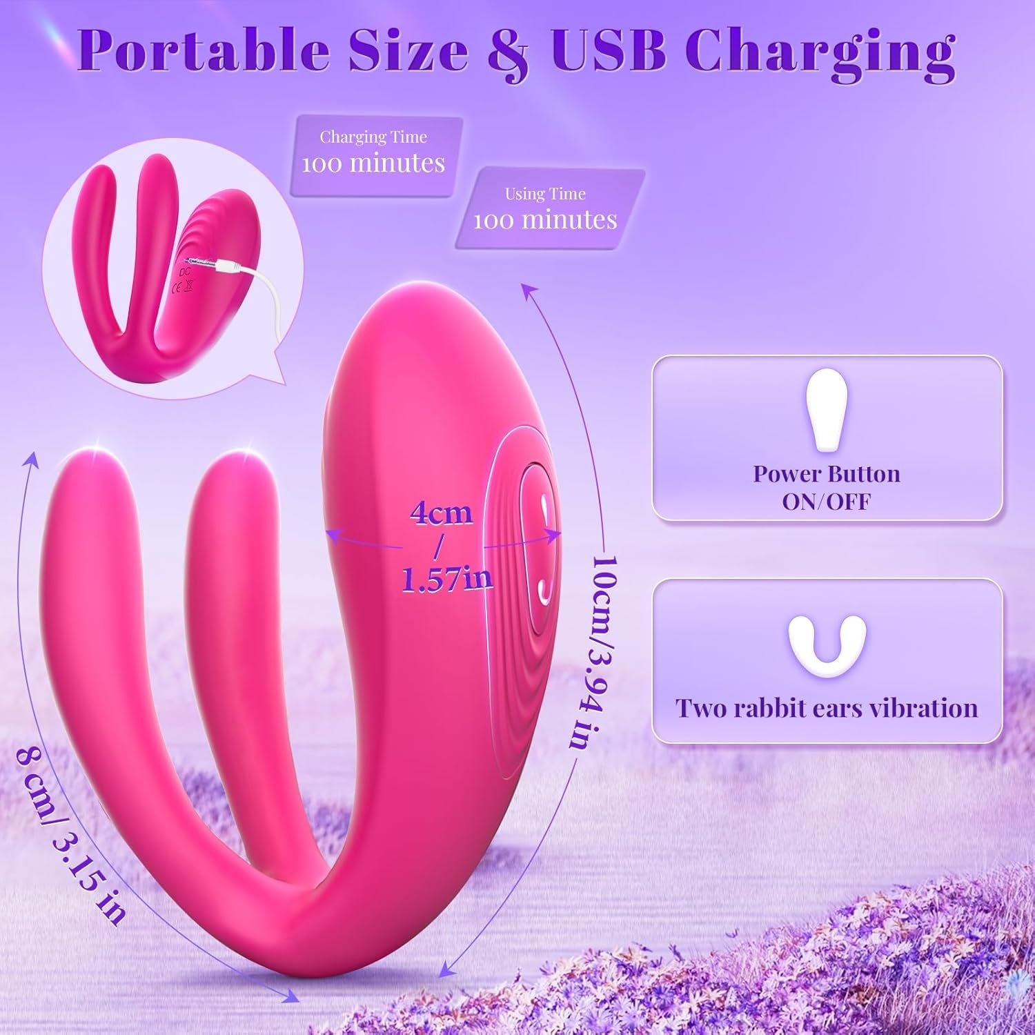 FusionSync APP Remote Double Wearable Vibrator 3 Motors