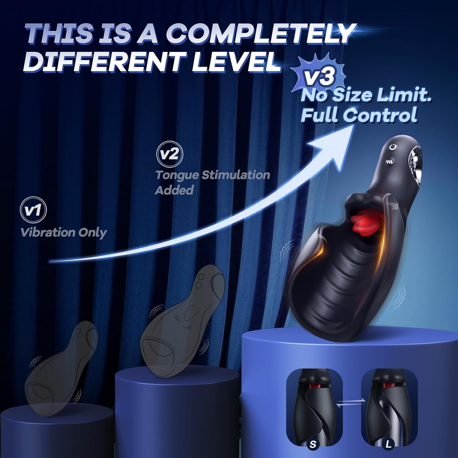 LumiTongue AI Tongue Vibrator Male Masturbator App Control