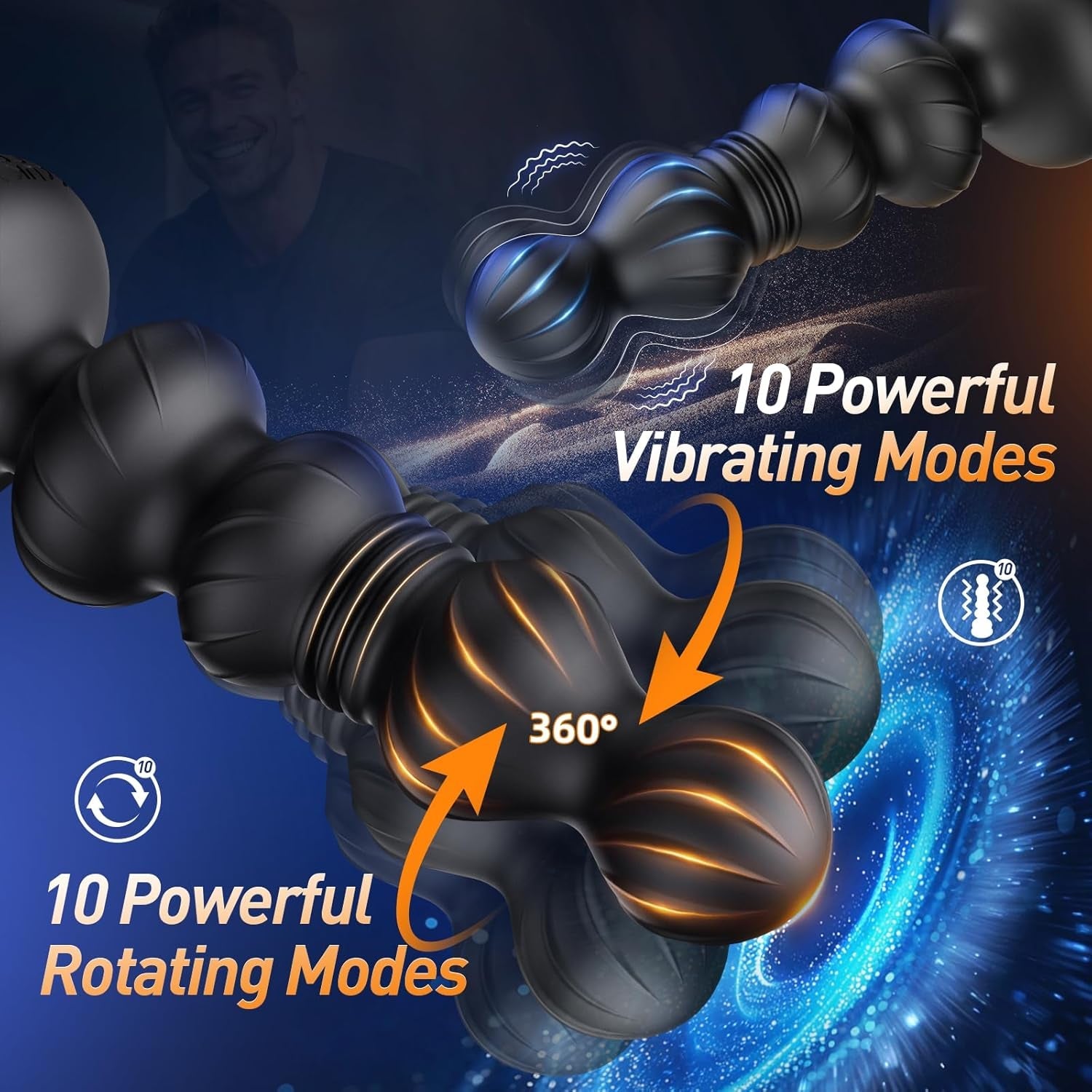 ThrustSense Thrusting Anal Bead Prostate Massager
