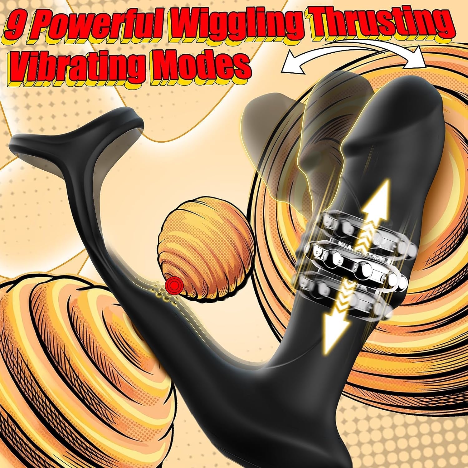 TriCoreX App Prostate Massager Cock Ring 9 Modes Waterproof