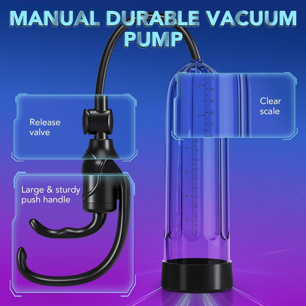 GripCore Manual Penis Pump with Rings & Sleeves